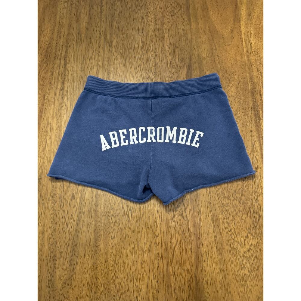 Abercrombie & Fitch 92 Y2K Navy Sweat Shorts Womens XS Logo Booty Short 2000s